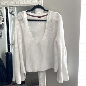 Free people knit sweater with bell sleeves